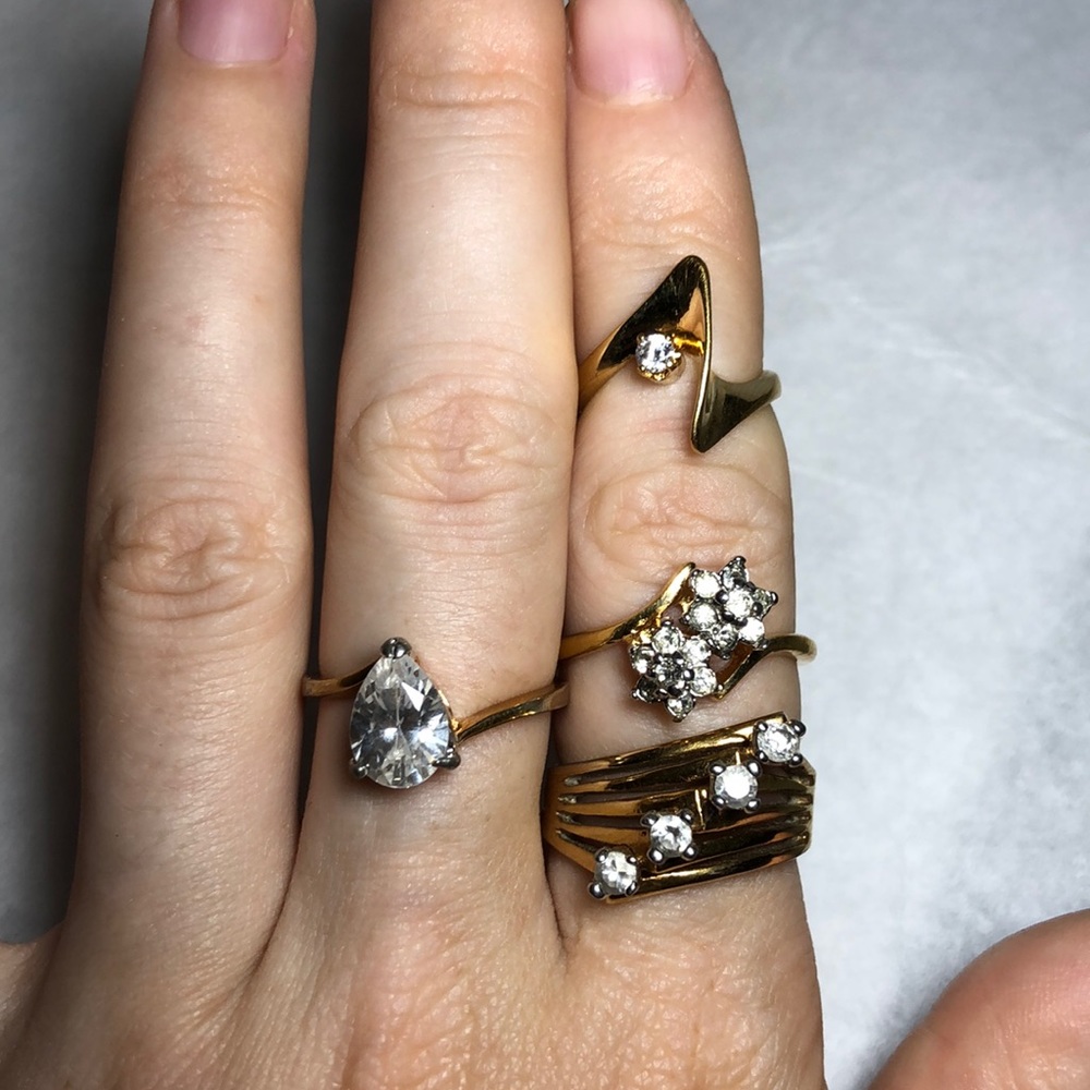 Clear Gem Ring Bundle - image 2